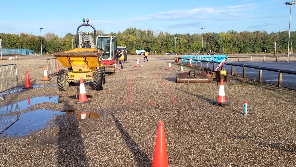 Site preparation at Reading Football Club
